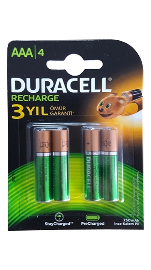 Picture of Duracell Rechargable Battery AAA 4's 750 mAh 