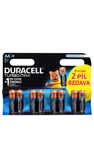 duracell, durasel, duracel, aa pil, kalem pil, aa kalem pil, duracell turbo max pil, duracell aa turbo max pil satın al, duracell aa turbo max pil fiyat