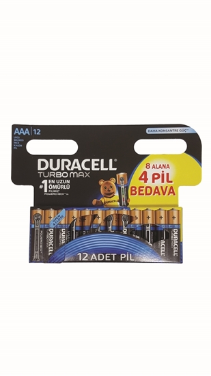 Picture of P-Duracell Turbo Max AAA İnce Kalem Pil Avantajlı Paket 12'li