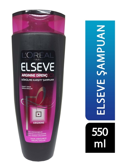 Picture of P-Elseve Arginine Direnç x3 Dökülme Karşıtı Şampuan 550 ml