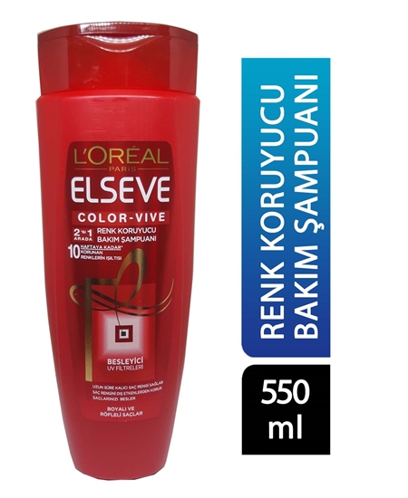 Picture of P-Elseve Color-Vive 2si1 Arada Renk Koruyucu Bakım Şampuanı 550 ml