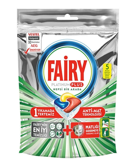 Picture of Fairy Dishwasher Detergent Capsule Platinum Plus 5's