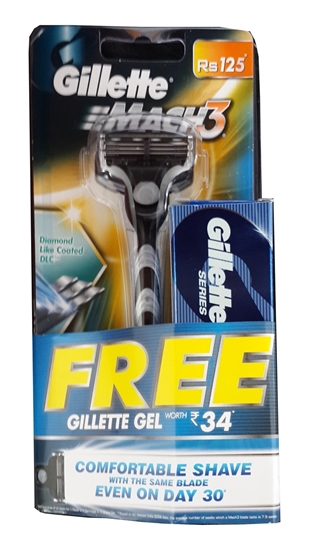 Picture of XGillette Mach3 1up Shaving Razor New Pack + Series Gel 25 gr Gift