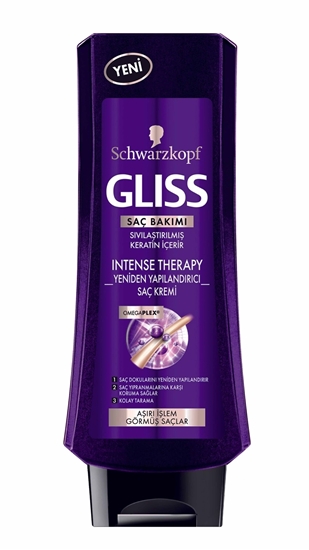 gliss, gliss saç kremi, saç kremi, kırık saçlar için saç kremi, yıpranmış saçlar için saç kremi, keratinli saç kremi, gliss intense therapy, gılis, glis