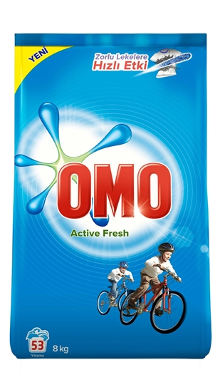 Picture of P-Omo Powder Laundry Detergent Active Fresh 8 Kg