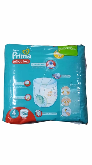 Picture of XPampers Prima Pants Külot Bez No:4 Bebek Bezi 26'lı