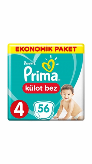 Picture of XPampers Prima Pants Külot Bez No:4 Ekonomik Paket Bebek Bezi 56'lı