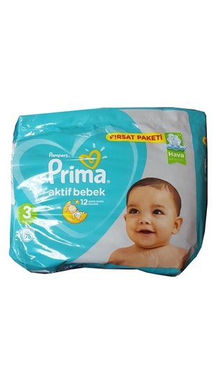 Picture of XPrima Aktif Bebek Midi No:3 5-9 Kg 78'li Fırsat Paketi Bebek Bezi