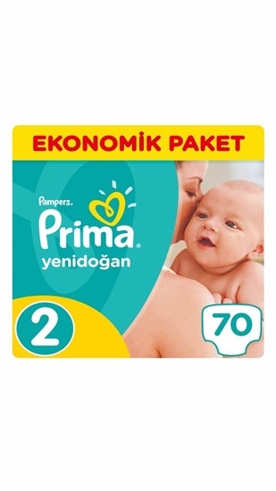 Picture of XPrima Yenidoğan Mini No:2 Ekonomik 70'li Paket Bebek Bezi