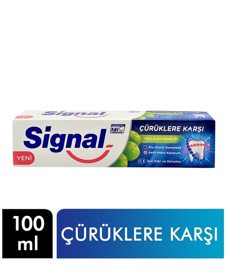 Picture of Signal Diş Macunu Çürüklere Karşı Etkili Yeşil Elma Ferahlığı 100 ml