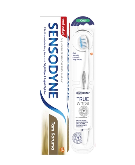 Picture of Sensodyne Diş Macunu 75 ml Tam Koruma + Diş Fırçası True White