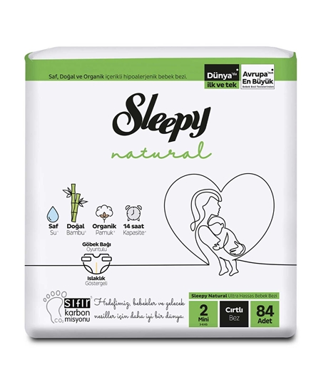 Picture of P-Sleepy Natural Ultra Hassas 2 Mini Bebek Bezi 84'lü