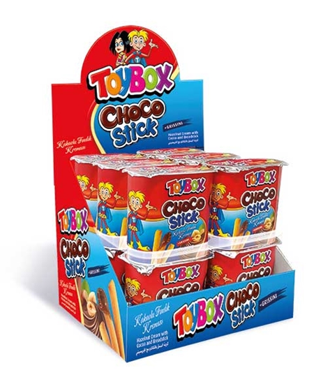 Picture of Toybox ChocoStick Kakaolu Fındık Kreması ve Grissini 56 gr X 12'li Paket