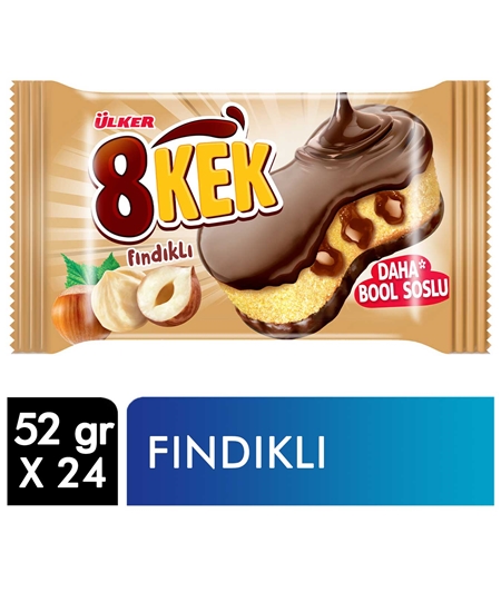 Picture of ÜLKER DANKEK 8 KEK FINDIKLI 52GR 24 LÜ