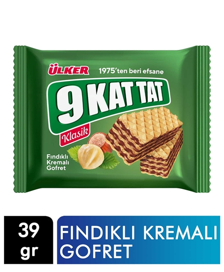 Picture of ÜLKER 9 KAT TAT FINDIKLI GOFRET 39 GR 24 LÜ