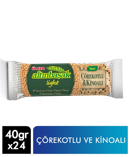 Picture of ÜLKER ALTINBAŞAK ÇÖREKOTLU VE KİNOALI 40GR 24 LÜ