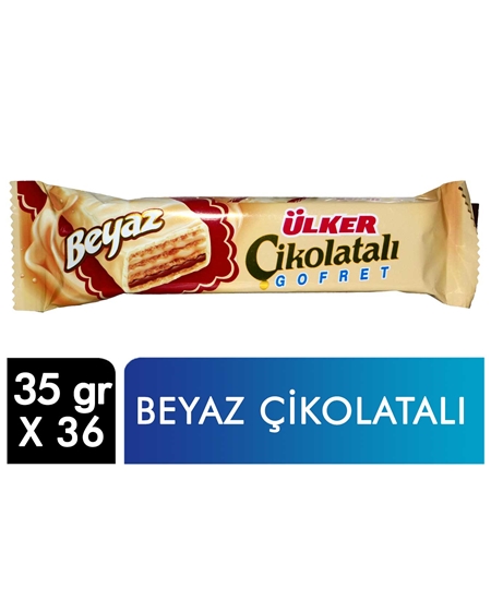 Picture of ÜLKER ÇİKOLATALI GOFRET BEYAZ 35GR 36 LI