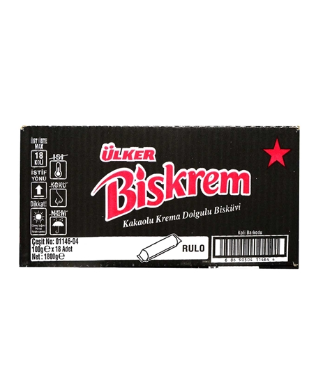 Picture of ÜLKER BİSKREM KAKAOLU RULO 100GR 18 Lİ