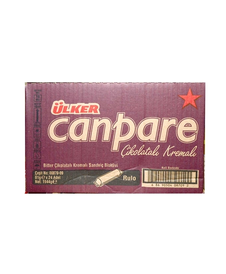 Picture of ÜLKER CANPARE ÇİKOLATALI KREMALI BİSKÜVİ 81GR 24 LÜ