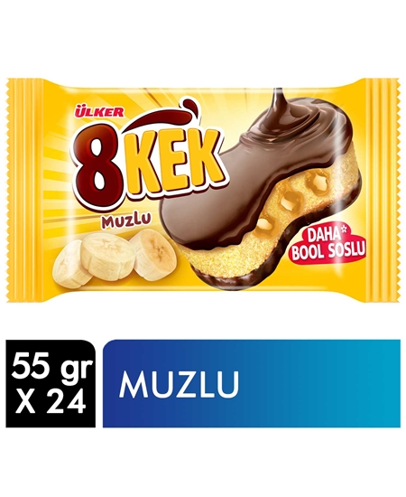 Picture of ÜLKER DANKEK 8 KEK ÇİKOLATALI MUZLU 55GR 24 LÜ