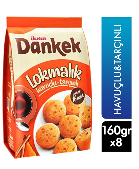 Picture of ÜLKER DANKEK LOKMALIK HAVUÇLU TARÇINLI 160GR 8 LI