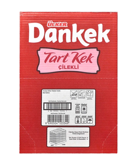 Picture of ÜLKER DANKEK TART KEK ÇİLEK 180 gr 12li