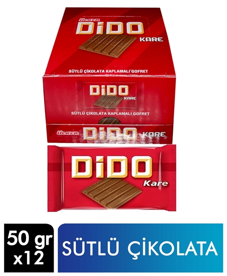 Picture of ÜLKER DİDO KARE ÇİKOLATALI GOFRET 50GR 12 Lİ