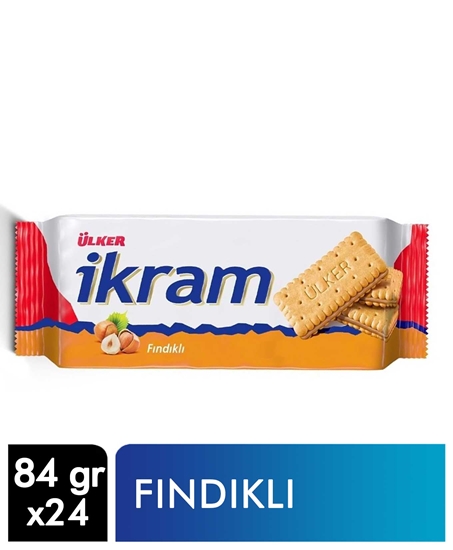 Picture of ÜLKER İKRAM KREMALI BİSKÜVİ FINDIKLI 84GR 24 LÜ