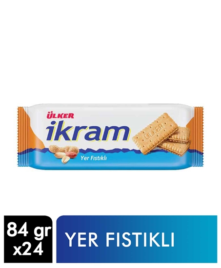 Picture of ÜLKER İKRAM KREMALI BİSKÜVİ YER FISTIKLI 84GR 24 LÜ