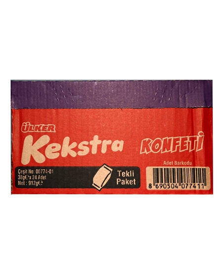 Picture of ÜLKER KEKSTRA KONFETİ MUFFIN KEK KAKAOLU 38GR 24 LÜ