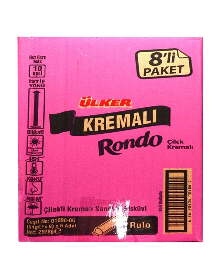 Picture of ÜLKER KREMALI RONDO ÇİLEKLİ  8x61GR 6 LI