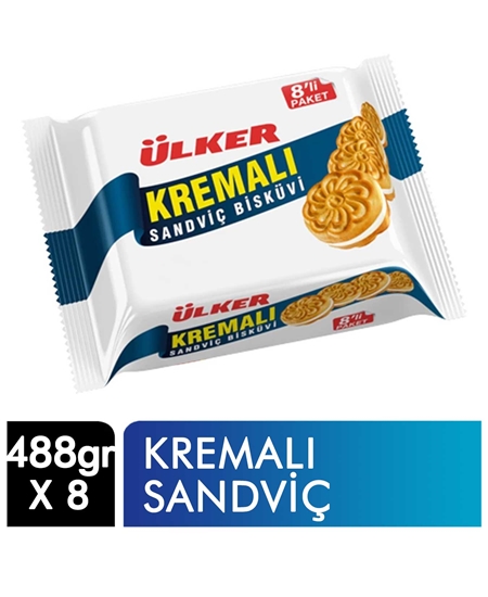 Picture of ÜLKER KREMALI SANDVİÇ BİSKÜVİ 8X61GR 8 Lİ