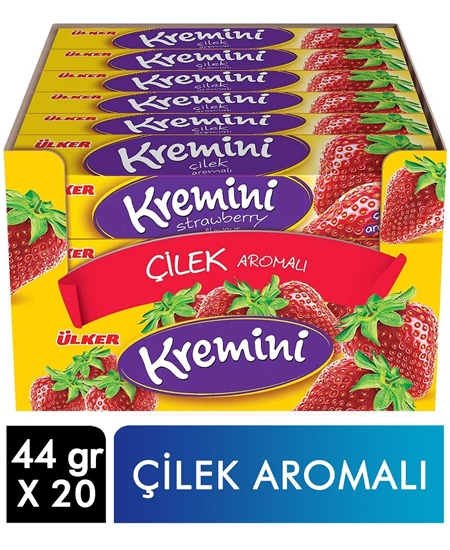 Picture of P-Ülker Kremini Toffee Stick 44 g X 20'li Paket Çilek Aromalı