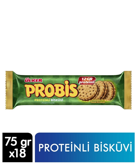 Picture of ÜLKER PROBİS ATIŞTIRMALIK SANDVİÇ BİSKÜVİ 75GR 18 Lİ