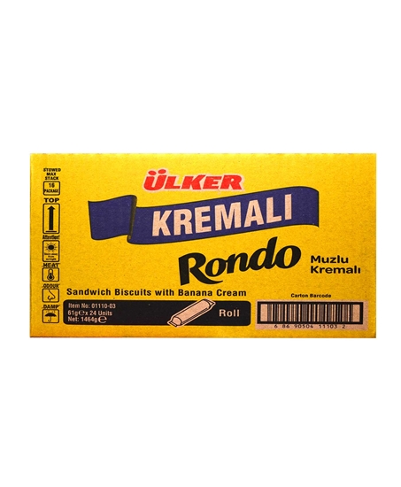 Picture of ÜLKER KREMALI RONDO BİSKÜVİ MUZLU 61GR 24 LÜ