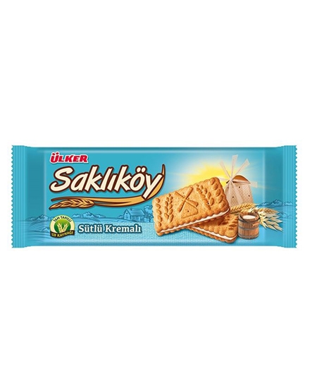 Picture of Ülker Saklıköy Bisküvi 100 gr X 24'lü Paket Sütlü Kremalı