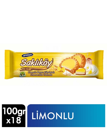 Picture of Ülker Saklıköy Limon Kremalı Bisküvi 100 gr X 18'li Paket