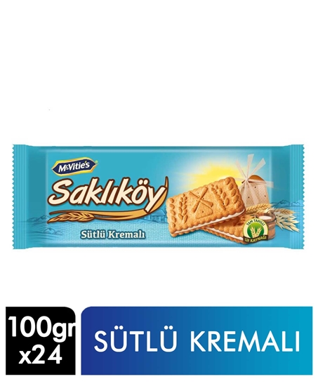 Picture of ÜLKER SAKLIKÖY SÜTLÜ KREMALI BİSKÜVİ 100GR 24 LÜ