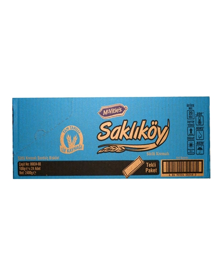 Picture of ÜLKER SAKLIKÖY SÜTLÜ KREMALI BİSKÜVİ 100GR 24 LÜ