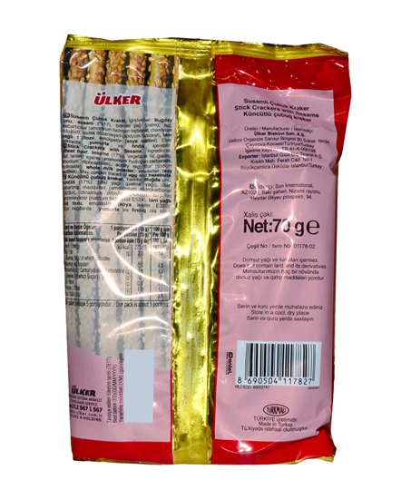 Picture of ÜLKER SUSAMLI ÇUBUK KRAKER 70GR 22 Lİ