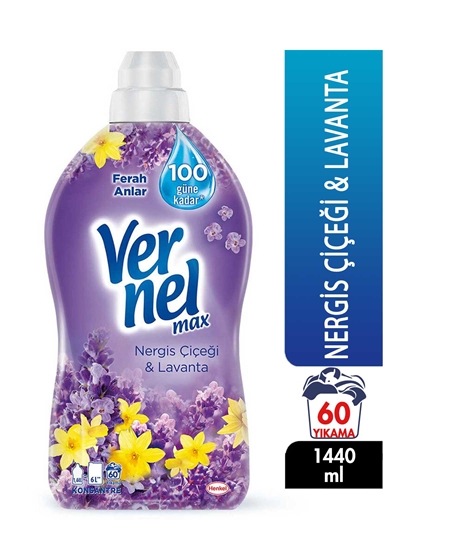 Picture of Vernel Laundry Softener 1440 Ml - Narcissus Flower & Lavender