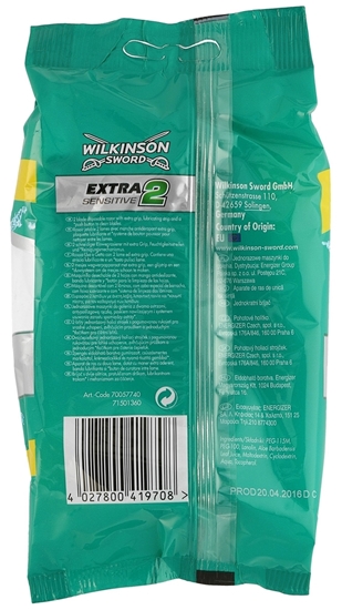 Picture of Wilkinson Sword Extra2 Sensitive Disposable Razor 10+5