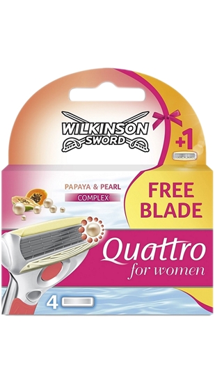 Picture of P-Wilkinson Sword Quattro Kadın Yedek Tıraş Bıçağı 3+1'li