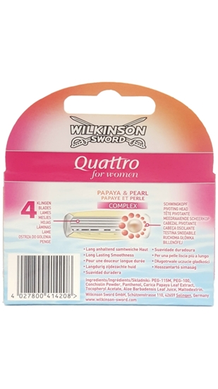 Picture of P-Wilkinson Sword Quattro Kadın Yedek Tıraş Bıçağı 3+1'li