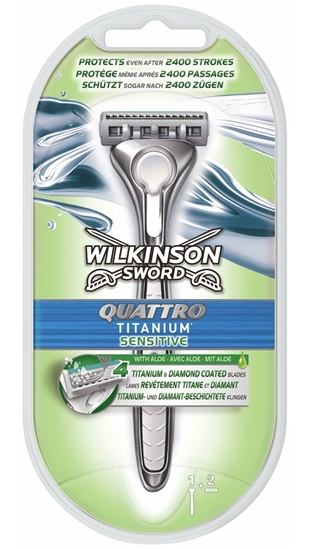 Picture of Wilkinson Sword Quattro Titanium Sensitive 2up