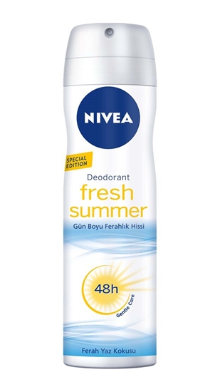 nivea, nivea dedorant, nivea kadın deodorant, kadın deodorant, ter kokusu önleyici, ter önleyici, nivea fresh summer 150 ml satın al, nivea fresh summer 150 ml fiyat