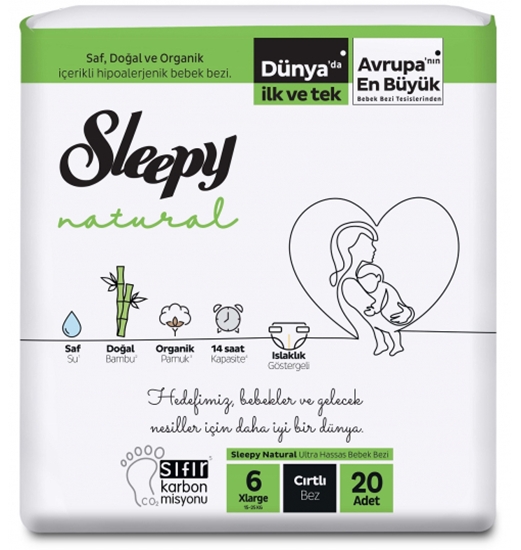 Sleepy Bebek Bezi 20'li Paket Natural Ultra Hassas 6 XLarge 15-25 kg,bebek bezleri,sleppy bebek bezi fiyatları,bebek bezleri,sızdırmayan bebek bezi,toptan satın al,toptantr,toptan mağazacışlık