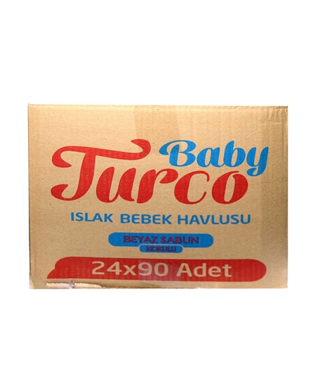 Picture of BABY TURCO ISLAK HAVLU 90lı*24 Beyaz Sabun Kokulu