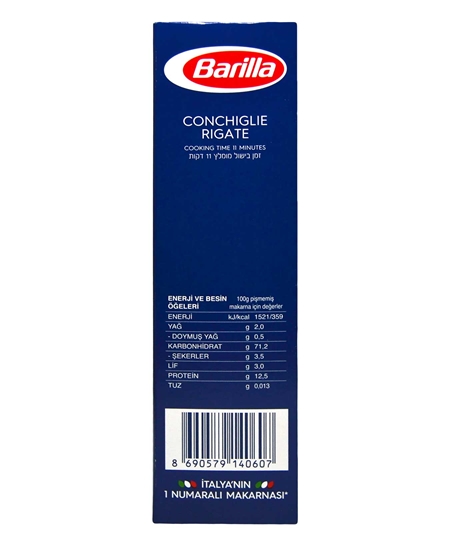 barilla, makarna, makarna çeşitleri, makarna fiyatları, Conchiglie rigate makarna, İnce Midye makarna, 500 g makarna, gıda, gıda toptancısı, toptan gıda, toptan alışveriş, barilla fiyatları, 500 g barilla