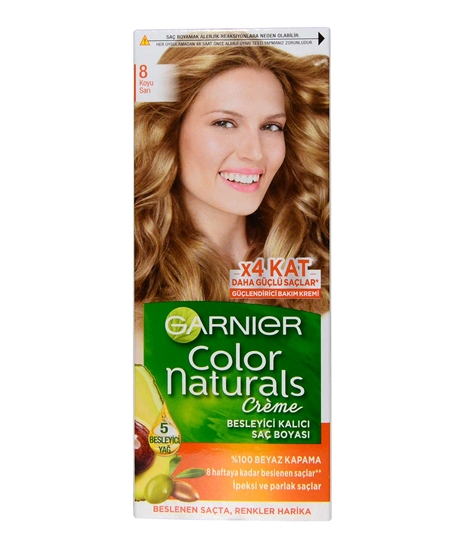 Garnier Color Naturals Saç Boyası no:8 Koyu Sarı,saç boyaları,kadın saç boyaları çeşitleri,kadın saç boyala fiyatları,saç boyaları ne kadar,kozmetik ürünleri,kadın bakım ürünleri,saç boyaları,boya çeşitleri,toptan satın al,toptan kozmetik,toptan mağazacılık,toptantr